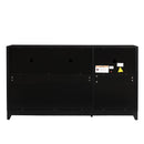 TV Stand For TVs Up To 65", Modern Entertainment Center Media Console Cabinet With 2 Spacious Storage Space, Solid Wood Legs For Living Room by HouseOfZazla