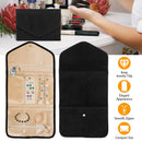 Travel Jewelry Organizer Case Foldable Jewelry Roll Storage Bag for Journey-Rings Necklaces Earrings Bracelets