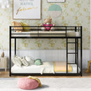 Metal Bunk Bed, Low Bunk Bed With Ladder by Unique Piece Furniture