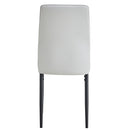 5-piece Dining Table Chairs Set, Rectangular Dining Room Table Set for 4, Modern Dining Table and faux leather Chairs for Kitchen Dining Room, Small Space, GRAY