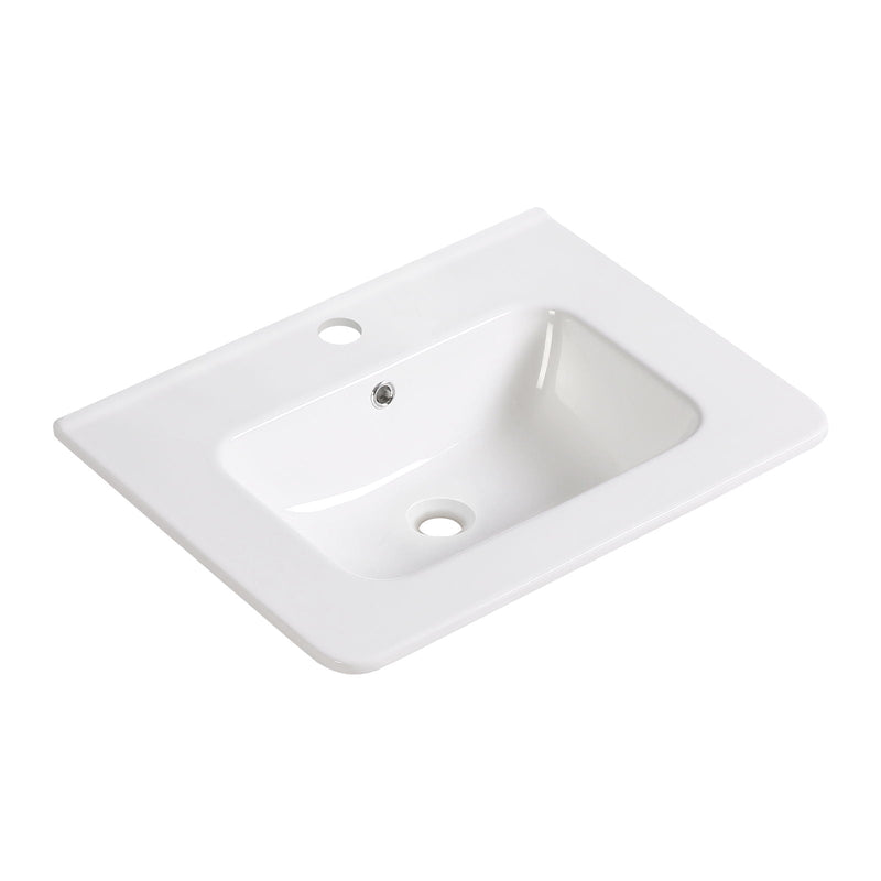 Vessel Sink Top With Overflow Drain - Milk White, photo 5 of 8