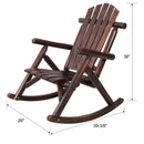 Durable Wooden Porch Rocker, Fir Log Rocking Chair by HouseOfZazla