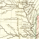 Vintage Map of Arkansas 1822