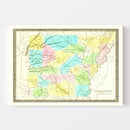 Vintage Map of Arkansas 1836