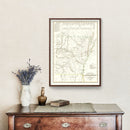Vintage Map of Arkansas 1845