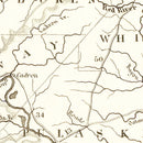 Vintage Map of Arkansas 1845