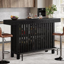 2 Tier Mini Bar Table For Kitchen - Black by HouseOfZazla