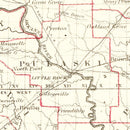 Vintage Map of Arkansas 1855
