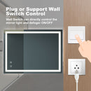 Bathroom Vanity Rectangle Mirror With Front Lighting, Anti Fog, Dimmable, Smart Memory Function by Unique Piece Furniture