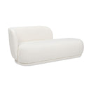 Aire - RAF Modern Rounded Chaise Lounge - Ivory White by HouseOfZazla