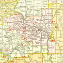 Vintage Map of Arkansas 1917