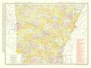 Vintage Map of Arkansas 1917