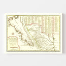 Vintage Map of California 1705