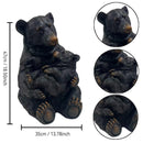 14" Tall Mother Bear Hugging Cub Garden Statue