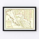 Vintage Map of California 1705