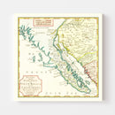 Vintage Map of California 1765