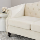 3-seater + 3-seater Combination sofa.Beige Velvet W834S00065