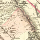Vintage Map of California 1880