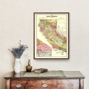 Vintage Map of California 1891