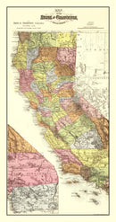 Vintage Map of California 1891