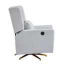 Power Recliner Chair Swivel Upholstered 360° Swivel Recliner by HouseOfZazla