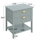 2 Drawer Side table,American style, End table,Suitable for bedroom, living room, study