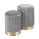 Marla - Contemporary Nesting Pleated Ottoman Set by HouseOfZazla