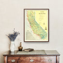 Vintage California State Park Map 1956