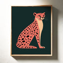 Pop Art Cheetah in Coral