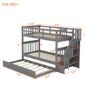 Stairway Bunk Bed With Storage And Guard Rail For Bedroom by Unique Piece Furniture