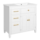 Modern Bathroom Vanity With Ceramic Sink, Freestanding by HouseOfZazla