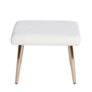 Accent Chair with Ottoman Set,Velvet Accent Chair with Gold Legs, Upholstered Single Sofa for Living Room Bedroom