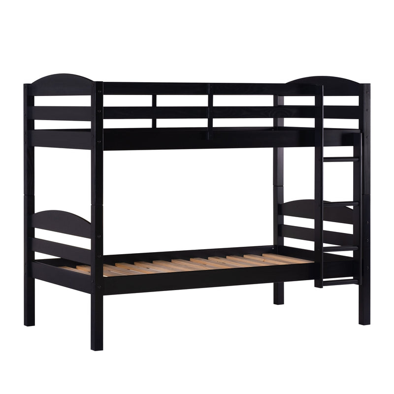 Carolina Transitional Solid Wood Twin-over-Twin Bunk Bed