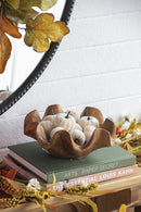 Velvety Pumpkin In Mesh Bag, Bag / 12, For Holiday Harvest Festival Fall Festival & Thanksgiving (Set of 4) - White by HouseOfZazla
