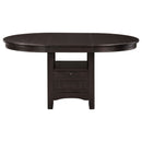Lavon Oval 60-inch Wood Extension Leaf Dining Table Espresso
