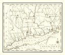 Vintage Map of Connecticut 1795