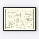 Vintage Map of Connecticut 1795