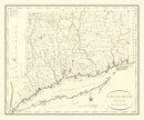 Vintage Map of Connecticut 1796
