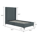 Promenade - Bed With Upholstered Headboard And Slats by HouseOfZazla