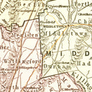 Vintage Map of Connecticut 1856