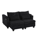 Convertible Chaise Lounge Sofa Chair With USB Ports, Cup Holders, Phone Holder And Storage by HouseOfZazla