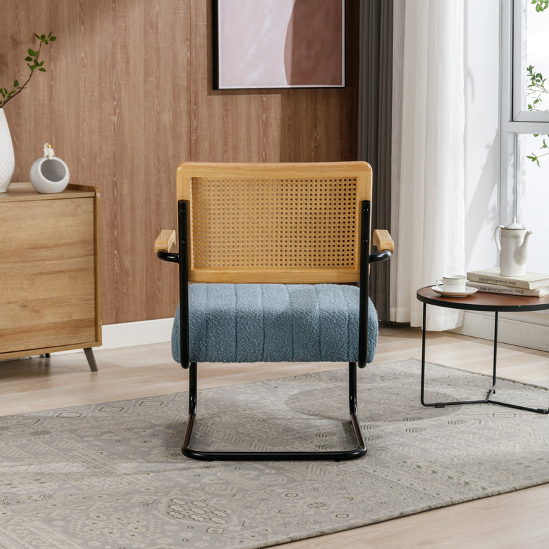 Accent Chair - Modern Industrial Slant Armchair with Metal Frame - Premium High Density Soft Single chair for Living Room Bedroom