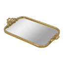 Ornate Gold Accent Tray with Mirrored Surface by HouseOfZazla