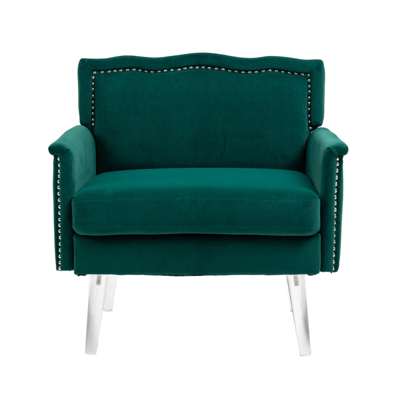 Accent Chair, Living Room Chair / leisure single sofa with acrylic feet