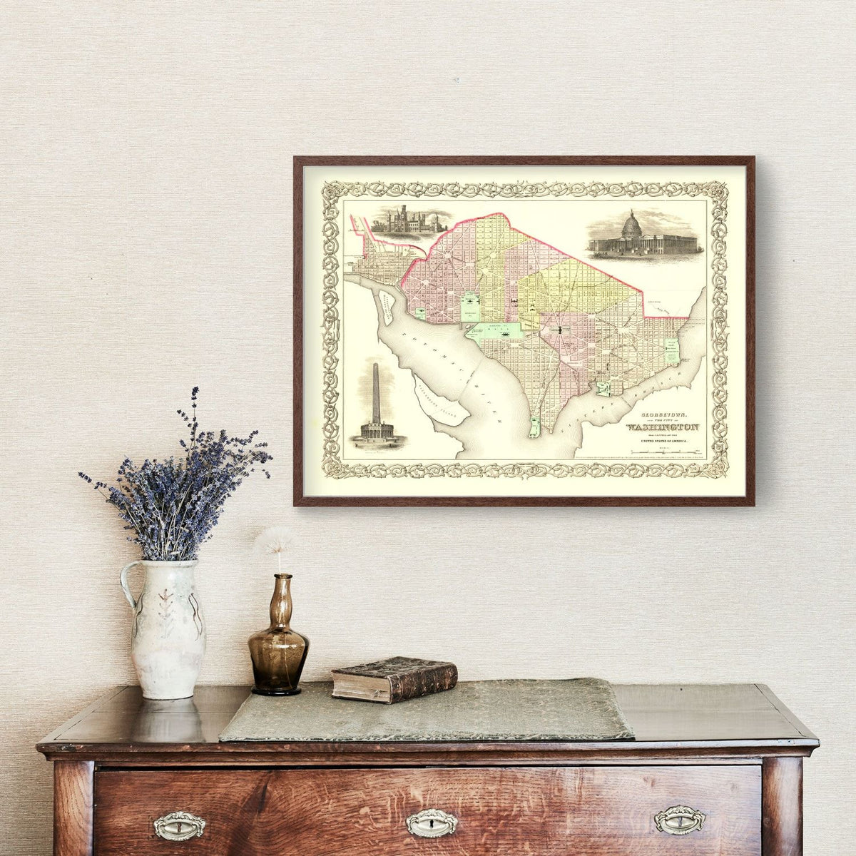 Vintage Georgetown & Washington DC Map 1856, photo 3 of 5