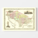 Vintage Georgetown & Washington DC Map 1856