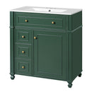 Bathroom Vanity Cabinet With Sink, Soft Close Doors With Door Organizer by HouseOfZazla