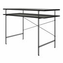 Vance - Computer Desk With Fluted Glass Desktop - Black by Unique Piece Furniture