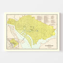 Vintage Map of Washington, DC 1899