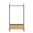 Paloma - Open Hanging Closet With Storage - Light Oak by HouseOfZazla